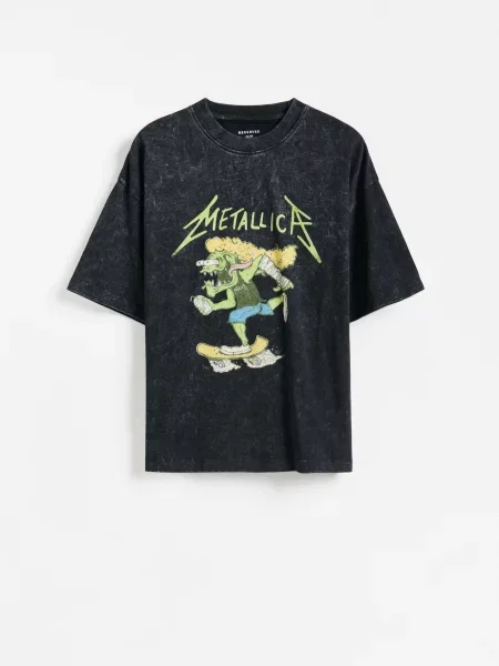 Reserved Tricou Metallica negru