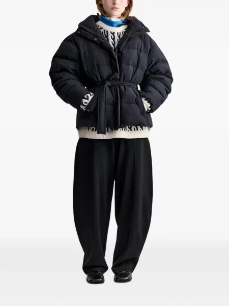 Matlasat cu centură palton Maison Kitsune negru