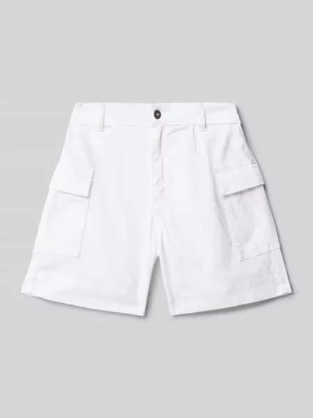 Szorty cargo o kroju regular fit ze szlufkami na pasek Blue Effect białe