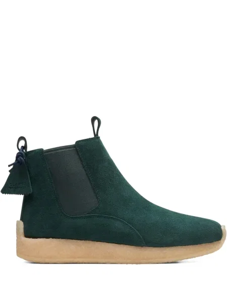 Botine chelsea Clarks Originals din piele de căprioară verde