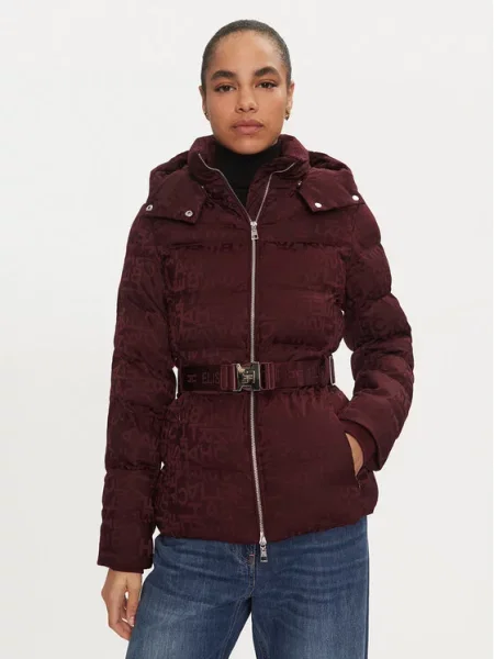 Пуховик Elisabetta Franchi бордовый