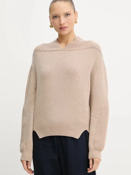 Victoria Beckham pulover de lână bej