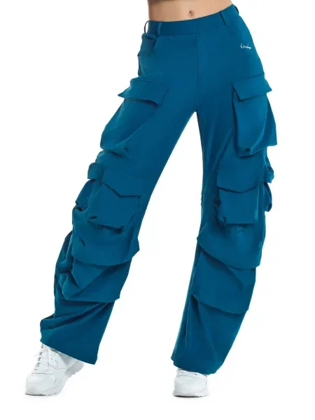 Winshape Pantaloni sport închis verde