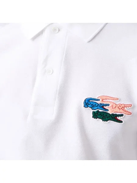 Поло Lacoste белое