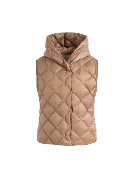 Kamizelka puchowa Weekend Max Mara brązowa