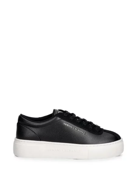 Sneakerși Armani Exchange chunky cu autograf negru