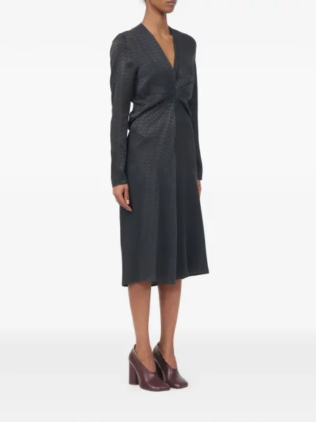 Rochie Mm6 Maison Margiela din jacard plic negru