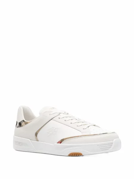 Sneakerși Burberry din piele alb