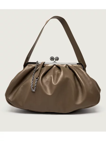 Weekend MaxMara De piele geantă pe umăr Pasticcino Provino maro