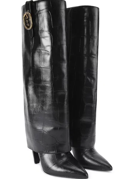 Кожаные ботфорты Kurt Geiger London черные