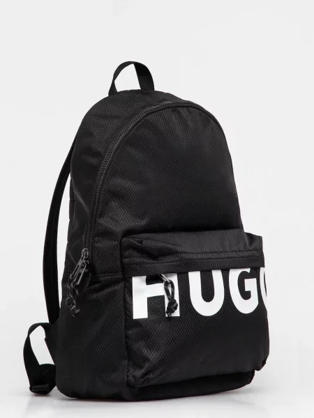 Рюкзак HUGO великий з принтом чорний