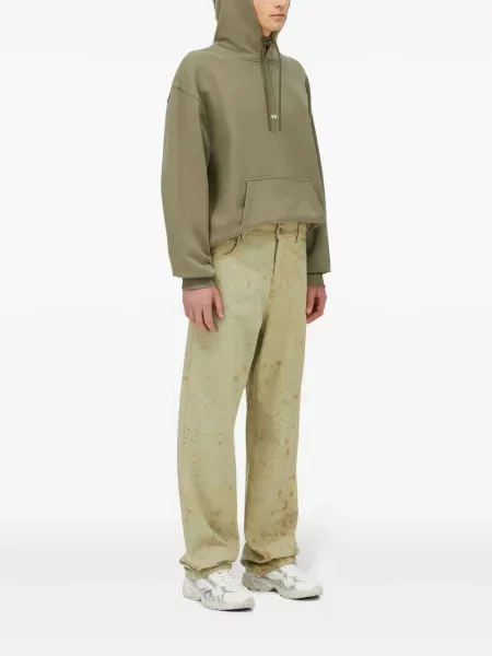 Hanorac cu glugă Msgm cu imagine cu cordon verde