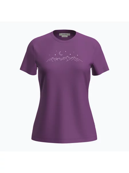 Trekingové tričko icebreaker Merino Tech Lite SS Tee Sparkling Stars passion bílé