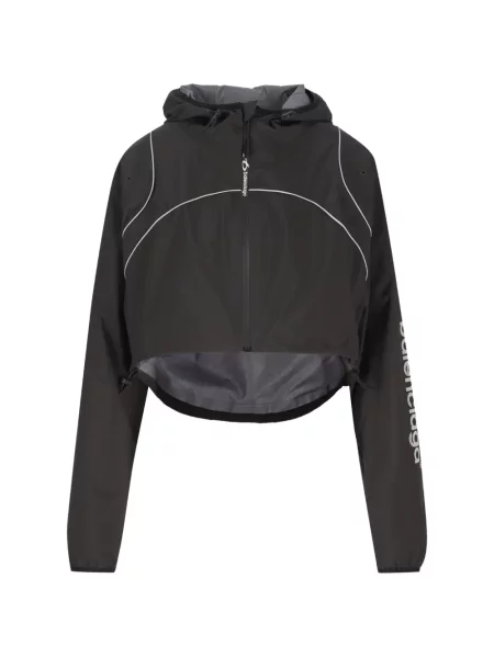 Decupat geacă Balenciaga cu glugă negru