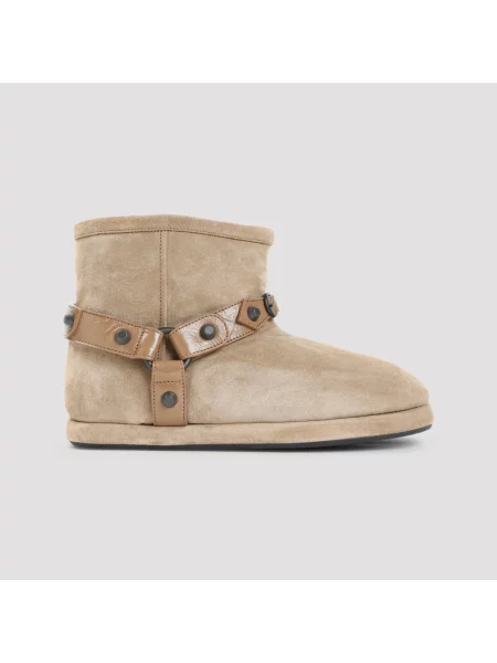 Botki Balenciaga skórzane beżowe