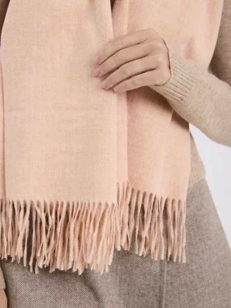 Šal Wool Fashion Italia smeđa