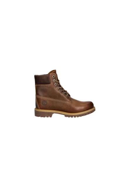 Wodoodporne lniane botki Timberland brązowe