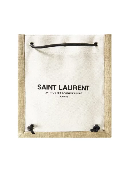Torba crossbody Saint Laurent bez obcasa z logo biała