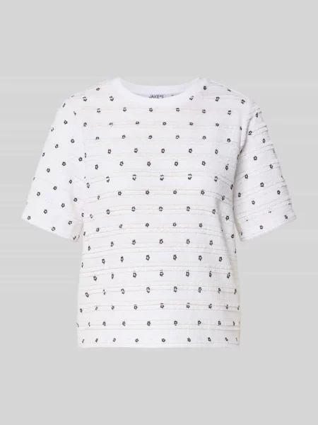 T-shirt z okrągłym dekoltem Jake*s Casual biała