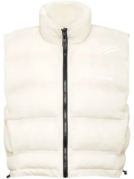 Kamizelka Plein Sport z nadrukiem ocieplana szara