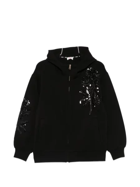 Hoodie Liu Jo με παγιέτες μαύρο