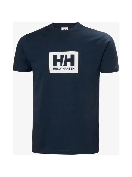 Koszulka Helly Hansen Box T Niebieska Noc S biała