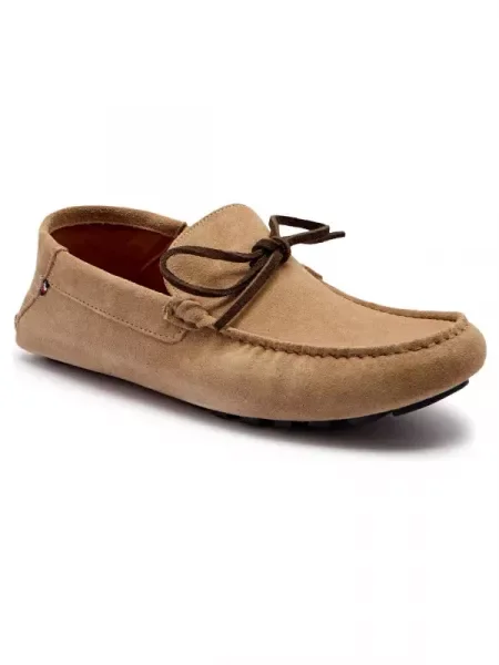 Tommy Hilfiger Bőr mokaszin DRIVER bézs