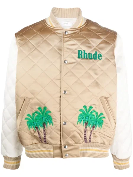 Σατέν μπουφάν bomber Rhude καφέ