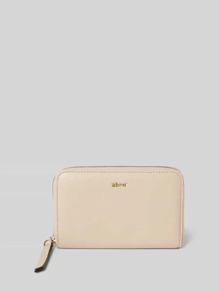 Portfel skórzany z aplikacją z logo Abro