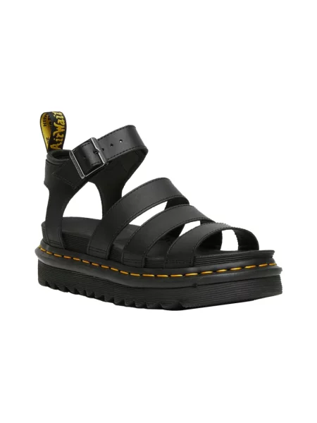 Trampki Dr. Martens skórzane na platformie czarne