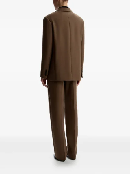 Pantaloni 12 Storeez de lână plisate maro