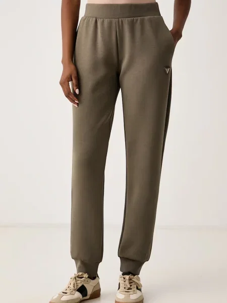 Guess pantaloni de trening pentru femei cu modal OLYMPE verde
