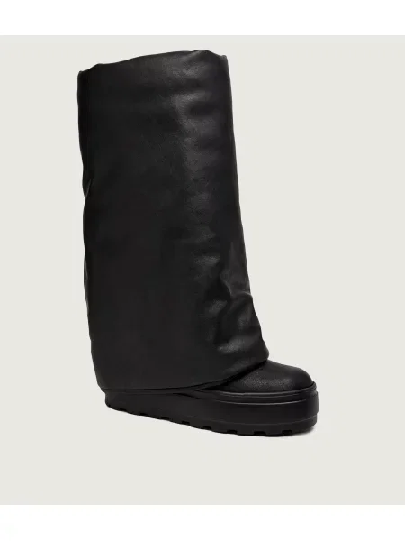Casadei Bocanci Double Face cu adaos de piele negru