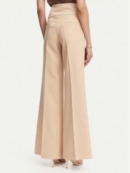 ACCESS FASHION Szövet nadrág Flare Fit bézs