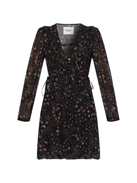 Rochie mini Marant Etoile cu model floral cu imagine negru