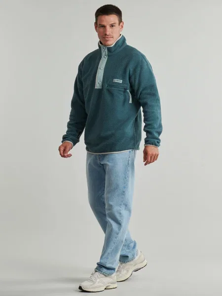 Fleece fleece melegítő felső Columbia kék
