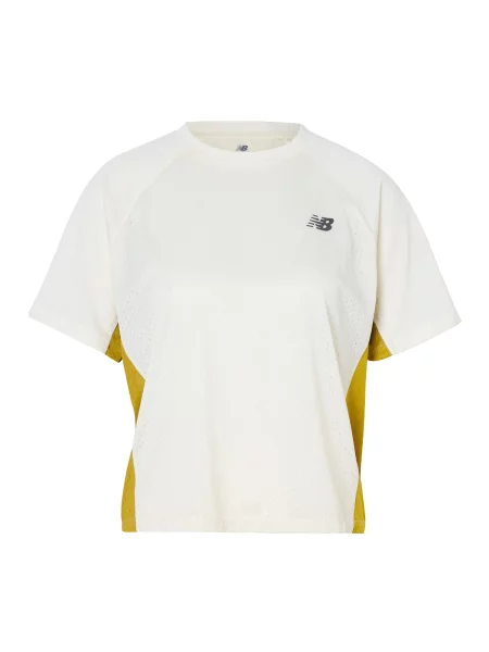 New balance Tricou funcțional galben muștar alb