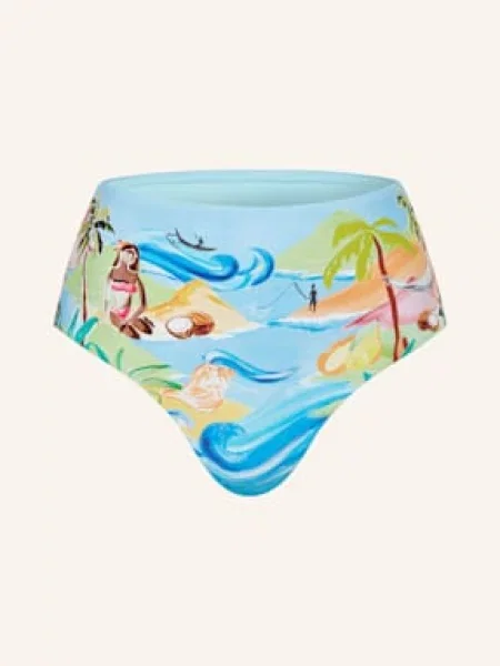 Seafolly Dół Od Bikini Z Wysokim Stanem South Pacific blau pomarańczowy