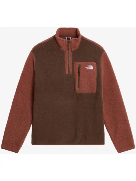 Polar The North Face Yumiori Quarter Zip brązowo-czerwony S czerwona
