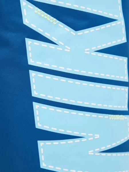 Slip de baie Nike cu cordon cu imagine tricotate albastru