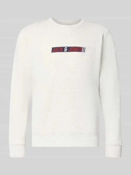 Bluza o kroju regular fit z domieszką bawełny model Munk' Jack & Jones biała