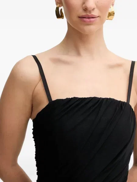 Rochie mini Guess cu volane negru