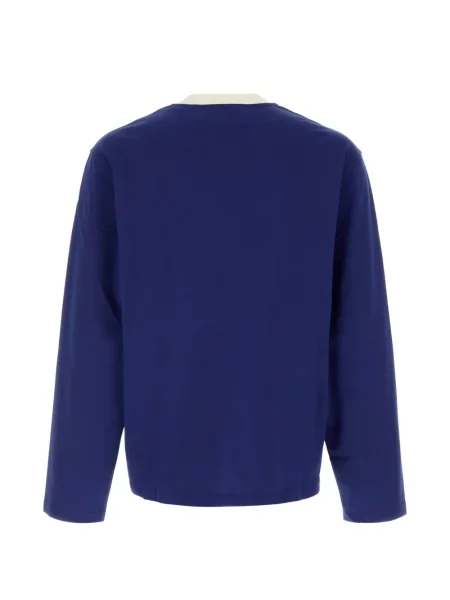 Lung tricou Ami Paris cu imagine albastru
