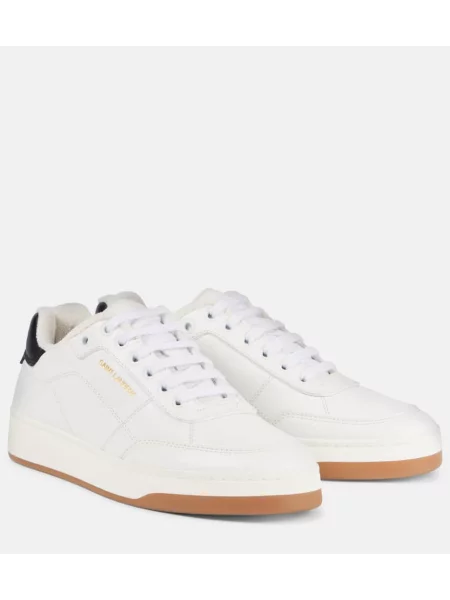 Sneakerși Saint Laurent din piele alb