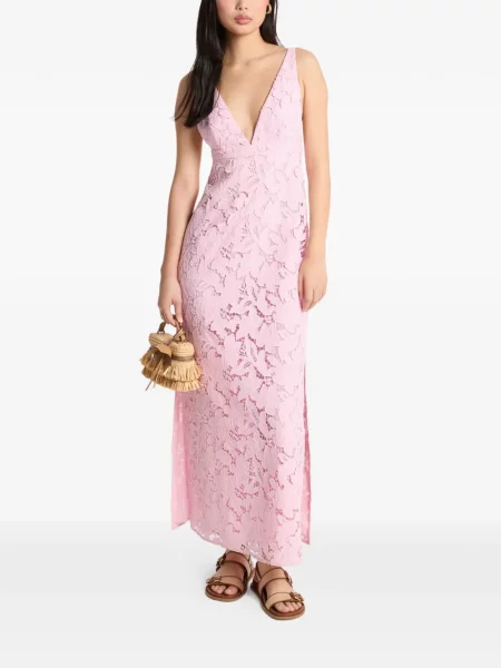 Rochie maxi Michael Kors din dantelă roz
