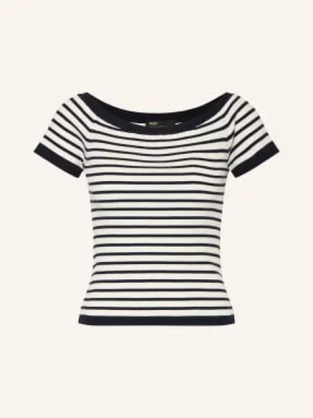 Maje Koszulka Z Dzianiny blau biała