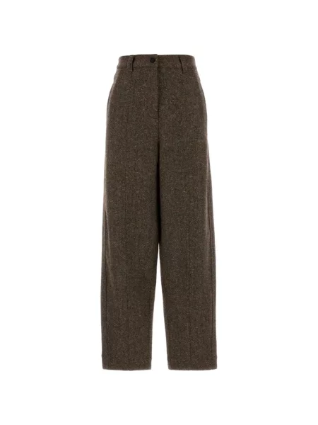 Παντελόνι Moncler Grenoble tweed καφέ
