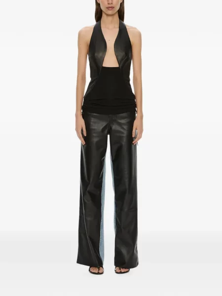 Top Christopher Esber din piele negru
