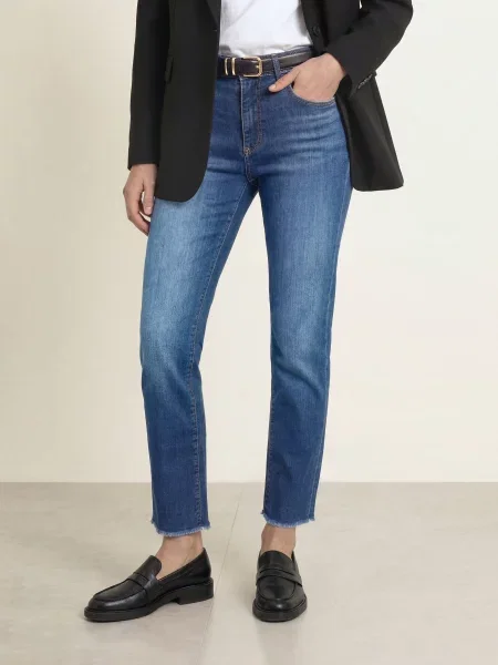 Seductive Zkrácené Džíny Claire Cropped moonlight blue modré