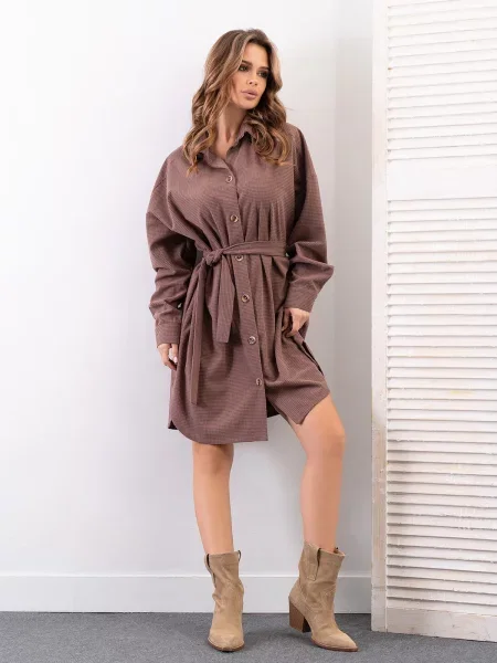ISSA Plus Сукня міні коричневий